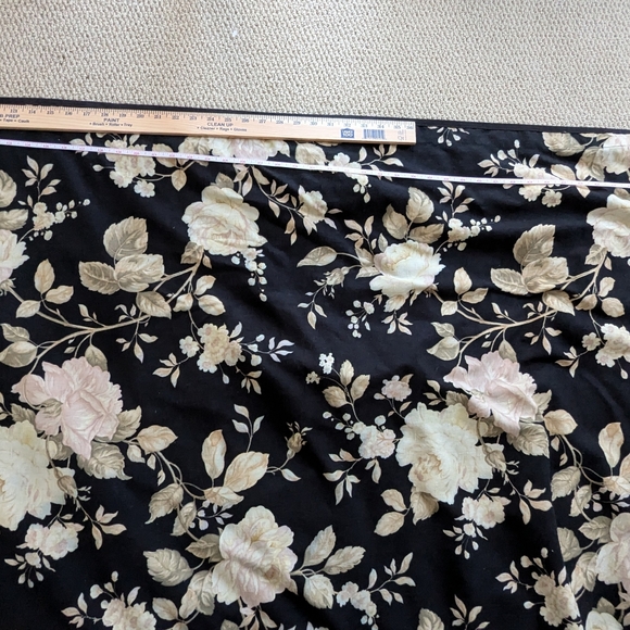 Ralph Lauren Winter Rose Floral Comforter Black Cotton With One Pillowcase KING - Picture 4 of 14